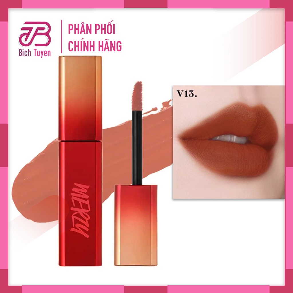 V13 - V14 Son Kem Lì Merzy Vỏ Đỏ The First Velvet Tint Season 3  Son Kem Lì Merzy The First Velvet v13 - v14