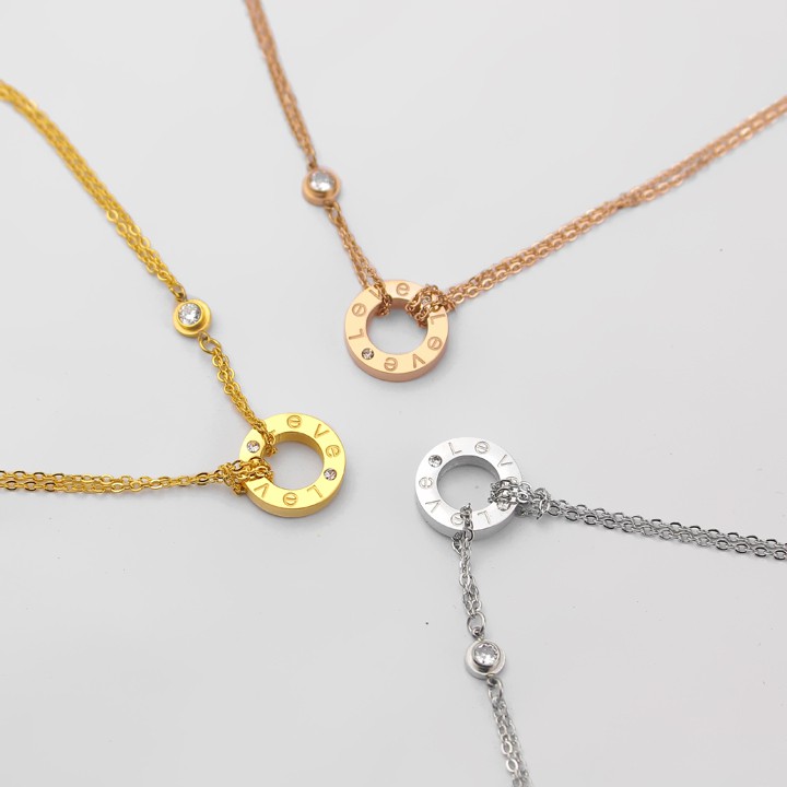 DÂY CHUYỀN TITAN NỮ THỜI TRANG LEVE CỰC SÀNH ĐIỆU TN009 siêu đẹp, bền màu