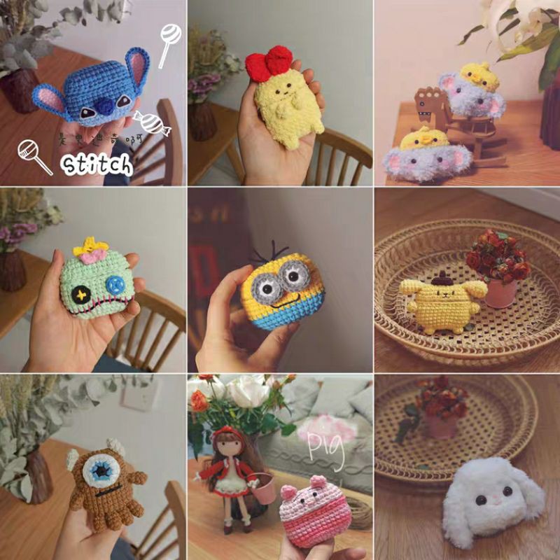 ốp lưng airpods len handmade