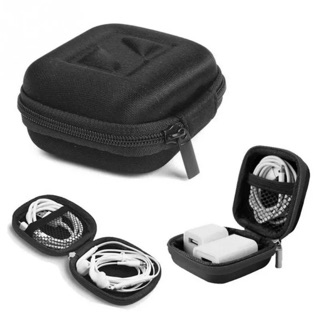 Hộp đựng tai nghe sennheiser (logo dập nổi) kiêm đựng bảo vệ airpod, phụ kiện cáp sạc điện thoại, thẻ nhớ, usb