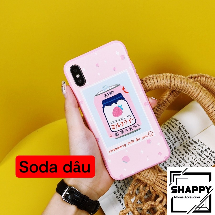 Ốp IPhon In Nổi 6D Hoạ Tiết Hương Dâu [Shappy Shop]