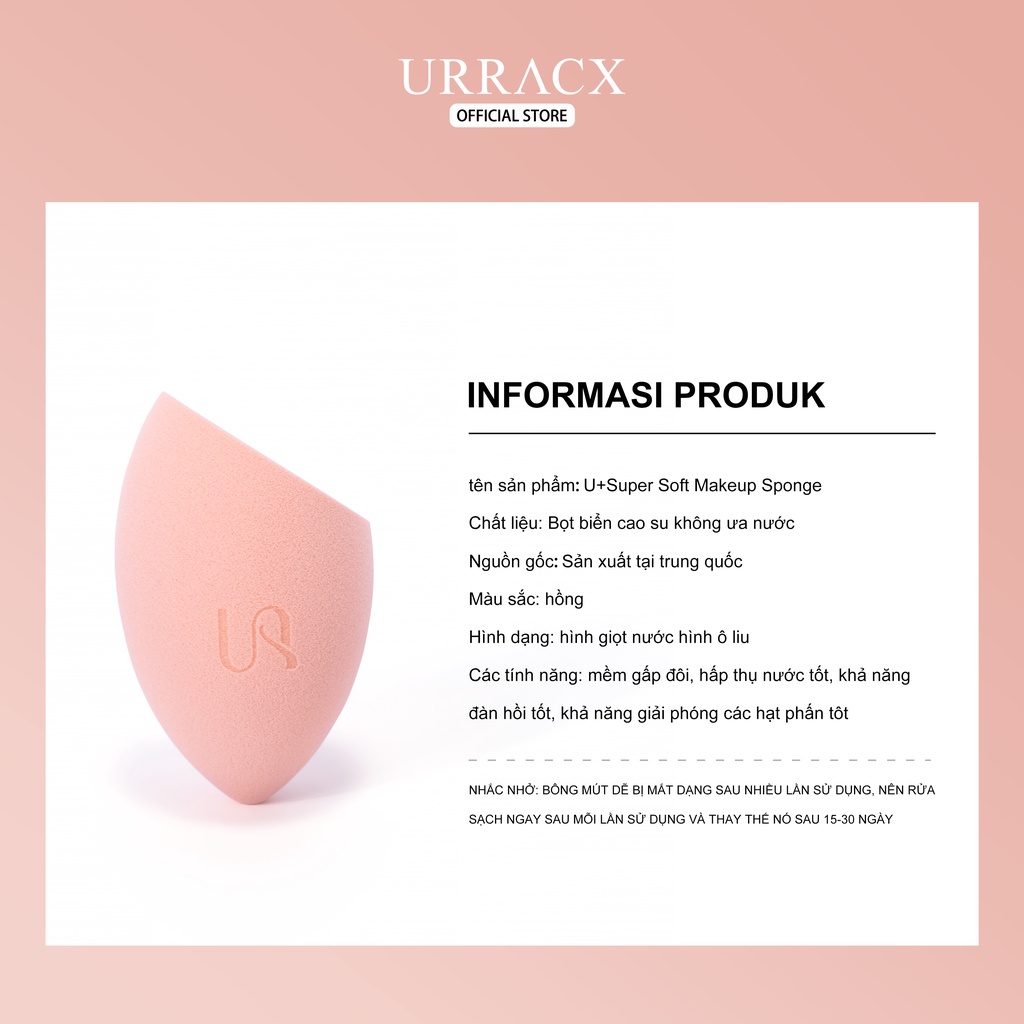 URRACX Mút tán kem nền mút trang điểm mềm mịn