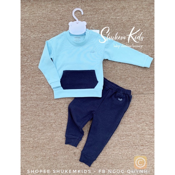 Nature wear - Bộ dài tay nỉ ấm áp bé trai gái