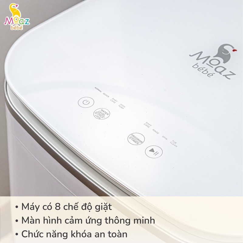 Máy giặt mini cao cấp có chế độ giặt nóng moaz bébé mb-036 bảo hành 12 tháng chính hãng
