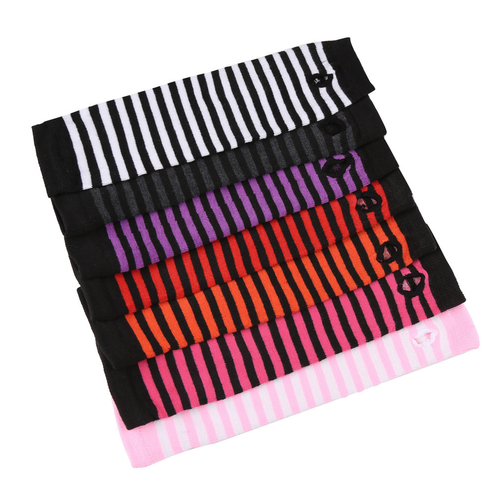 Găng Tay Đan Len Hở Ngón Kẻ Sọc Mềm Mại Cổ Điển Cho Nữ