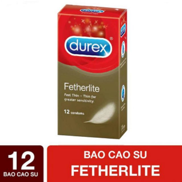 Bao cao su durex fetherlite siêu mỏng siêu bôi trơn