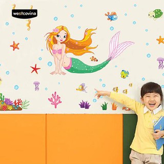 Miếng dán tường hình nàng tiên cá