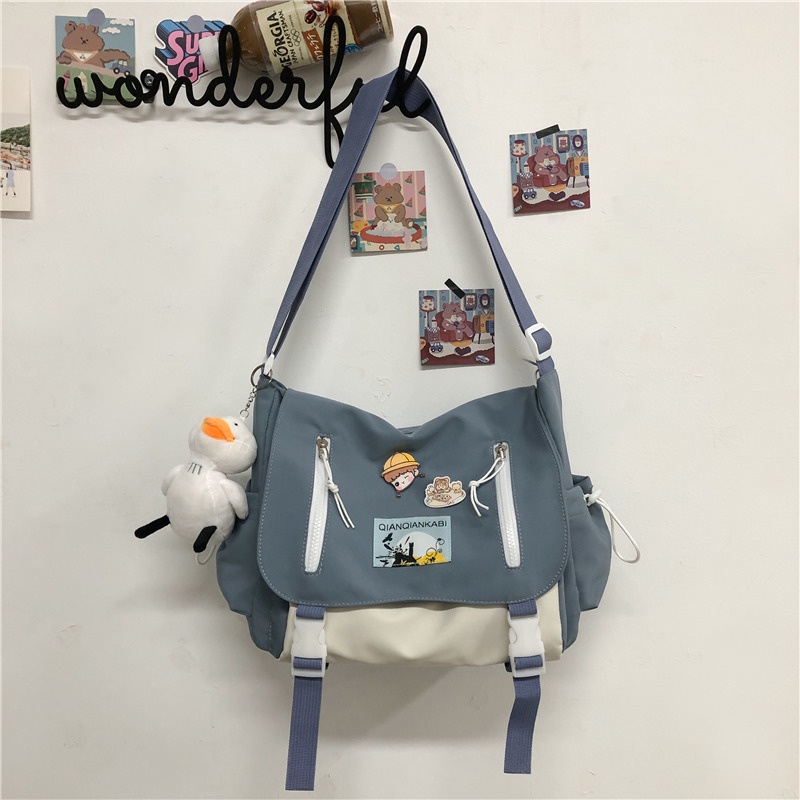 Túi Đeo Chéo Vai Bằng Nylon Thời Trang Hàn Quốc Dễ Thương Kích Thước Lớn 2022 Dành Cho Nữ