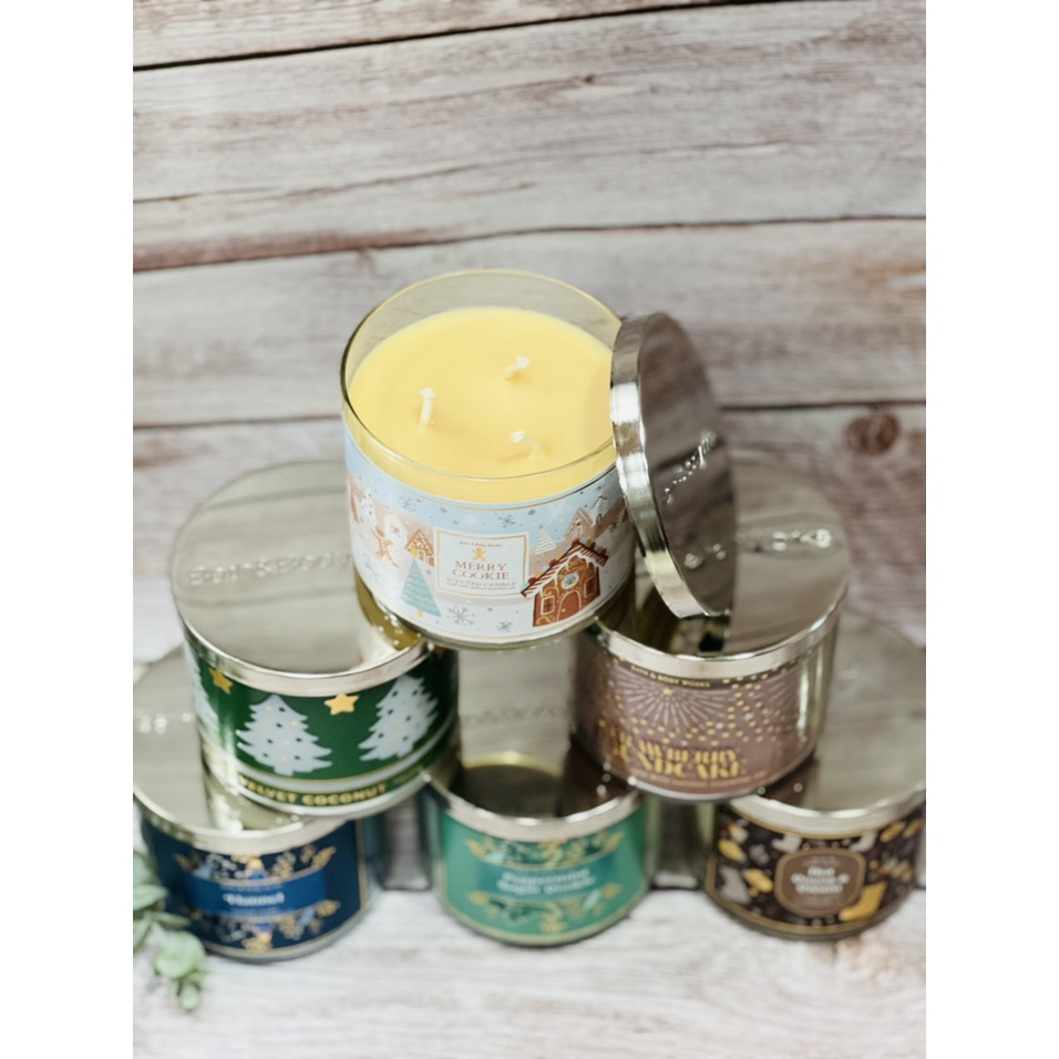 NẾN THƠM THƯ GIÃN BATH &amp; BODY WORKS 3 BẤC 411G CHÍNH HÃNG MỸ SCENTED CANDLE