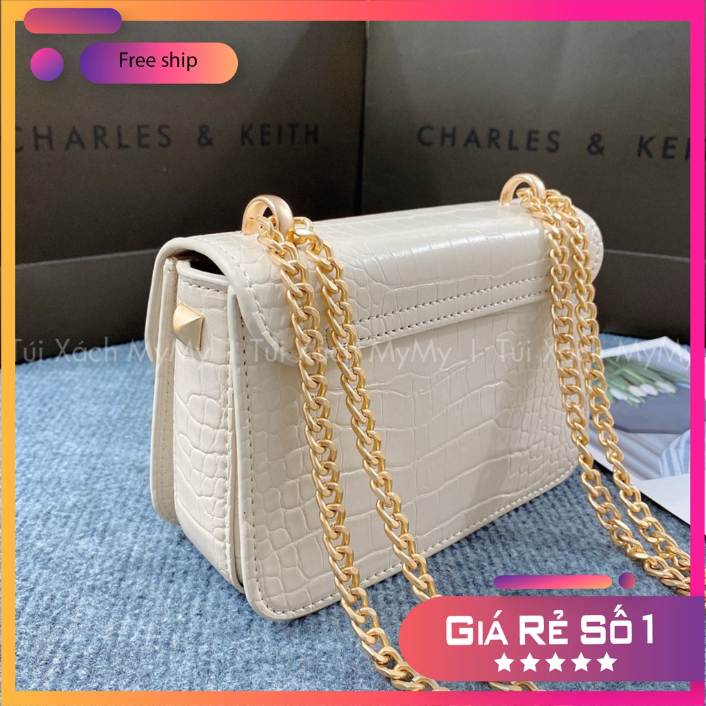 Túi Đeo Chéo Nữ Khóa Gài CNK Da Rắn Hàng Cao Cấp Sang Chảnh Siêu