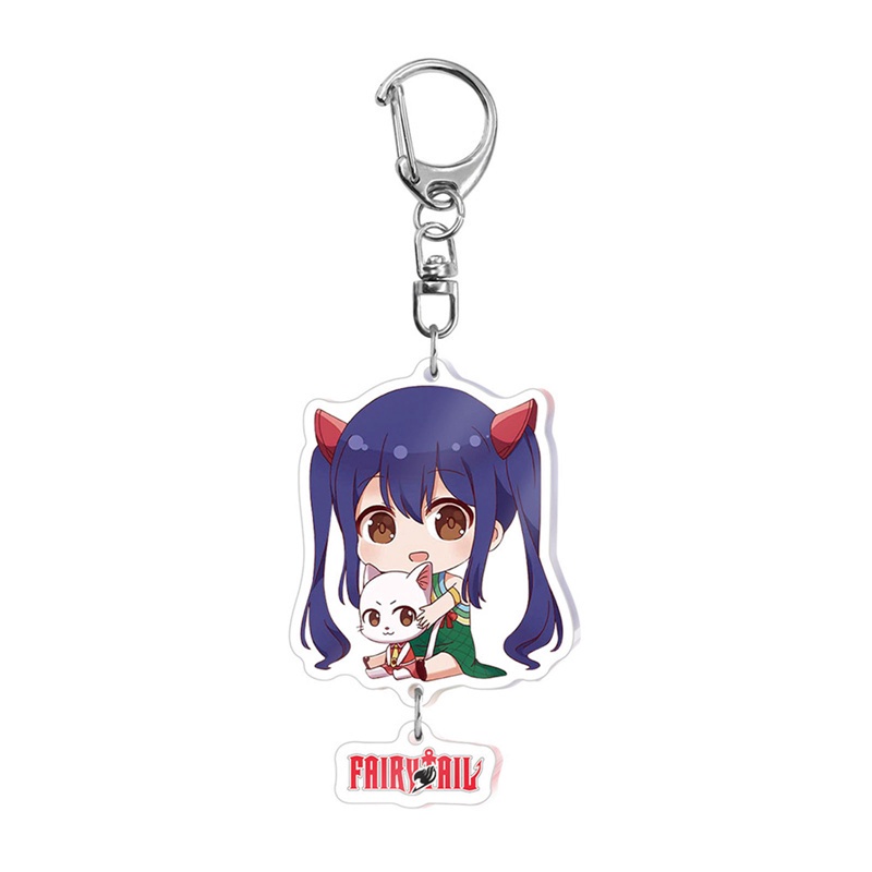 Móc khóa bằng nhựa acrylic họa tiết hình anime cổ tích