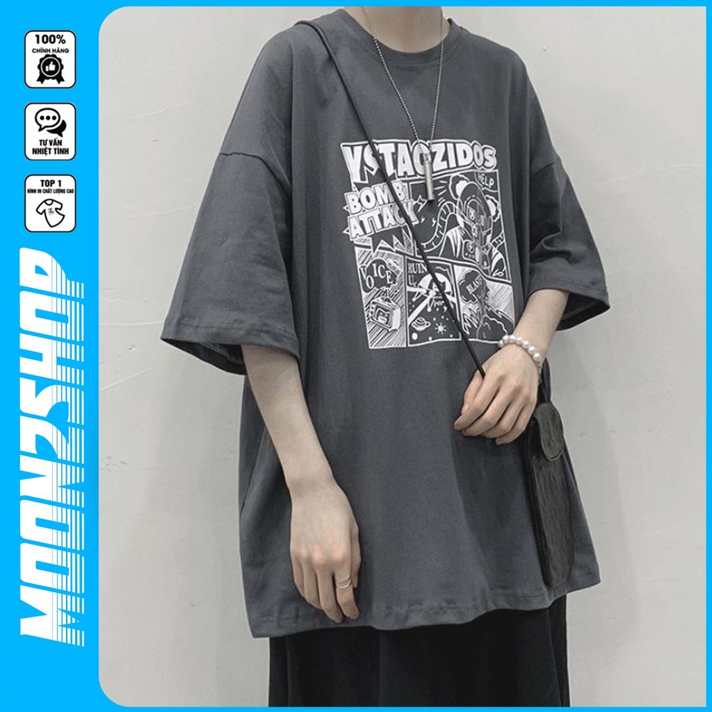 Áo thun tay lỡ nam nữ, áo phông unisex form rộng chất cotton