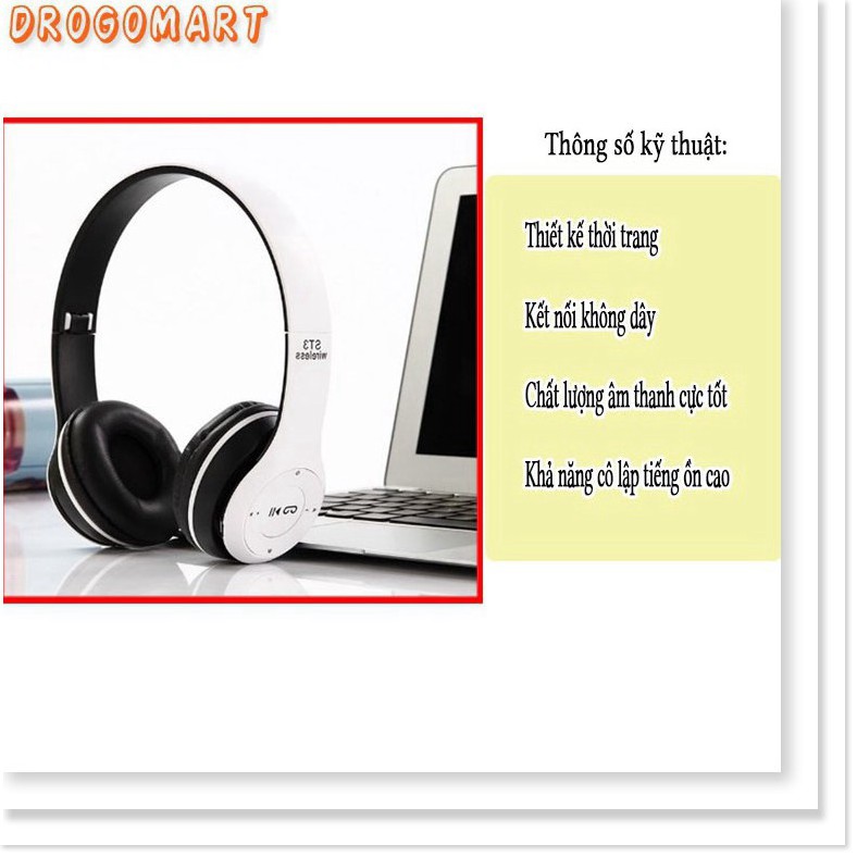 ( FREESHIP 99K ) Tai nghe chụp tai cao cấp có khe thẻ nhớ Bluetooth P47 Âm thanh đỉnh cao Bảo Hành 6 tháng | BigBuy360 - bigbuy360.vn