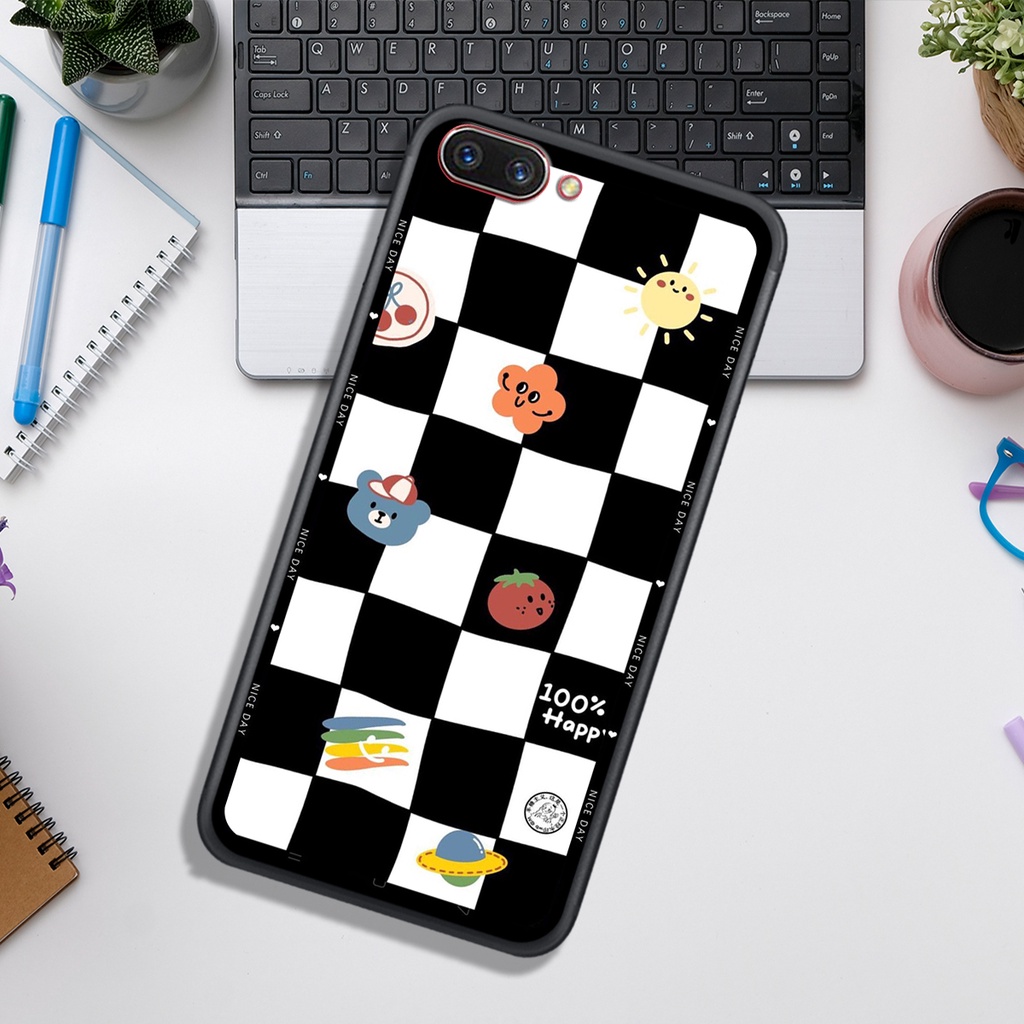 Ốp Lưng OPPO A1K  - A3S - A5 - A71 - A83  , In Hình &quot;Black Heart&quot; Phong Cách Đẹp.