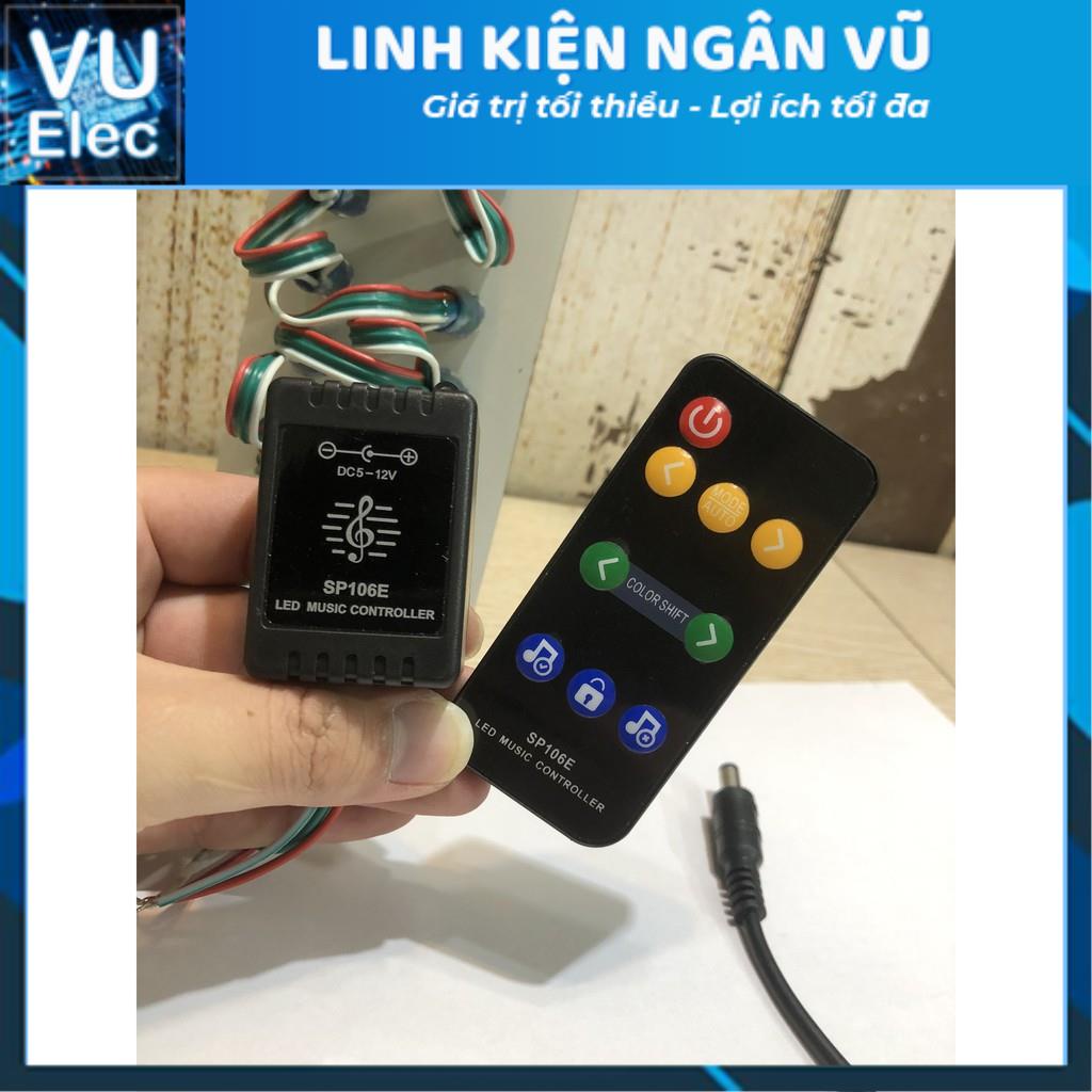 Mạch Driver Điều Khiển LED RGB WS2812 - 1903 Nháy Theo Nhạc Có Remote RF SP106E