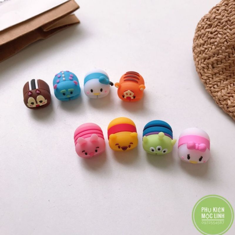 8 mẫu gấu pooh heo pig để lựa  ĐẦU THÚ CẮN CÁP BẢO VỆ CÁP SẠC CHỐNG ĐỨT GẪY DÂY