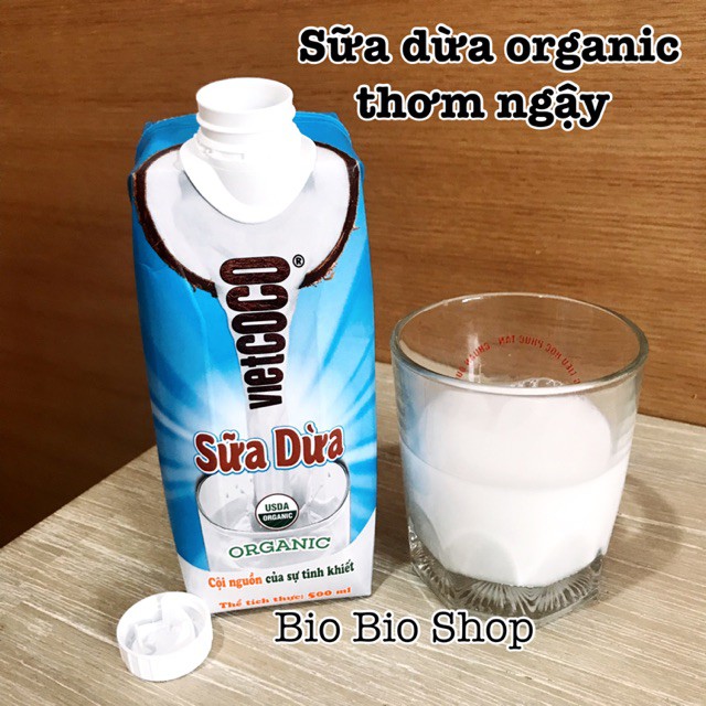 SỮA DỪA - NƯỚC DỪA VIETCOCO ORGANIC - 330ML ( MUA 9 TẶNG 1)