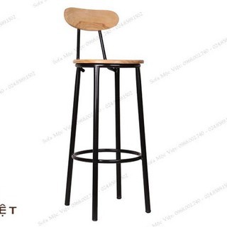 Ghế Gỗ cao su. ghế ngồi quầy thu ngân cao 75 p mới 100%