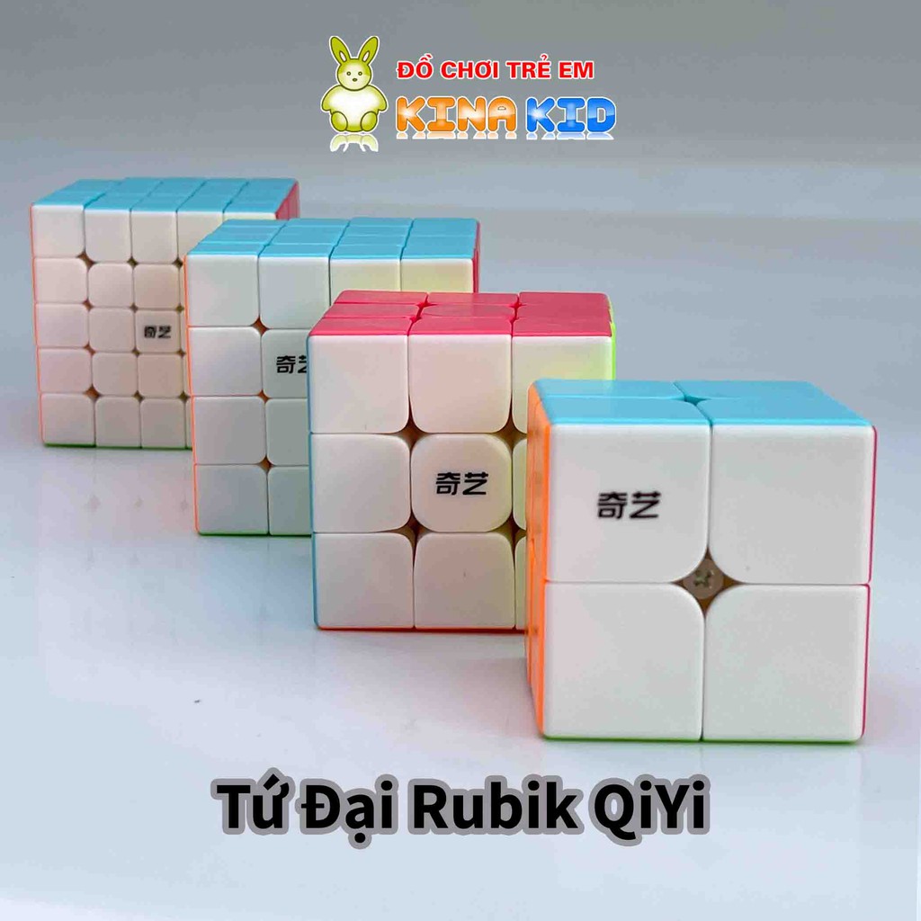 Rubik 3x3 QiYi Warrior S,2x2 Enlighten,4x4 QiYuan,5x5 KaiZheng,Magic Cube Rubic Stickerless, Trơn Mượt, Bẻ Góc Cực Tốt