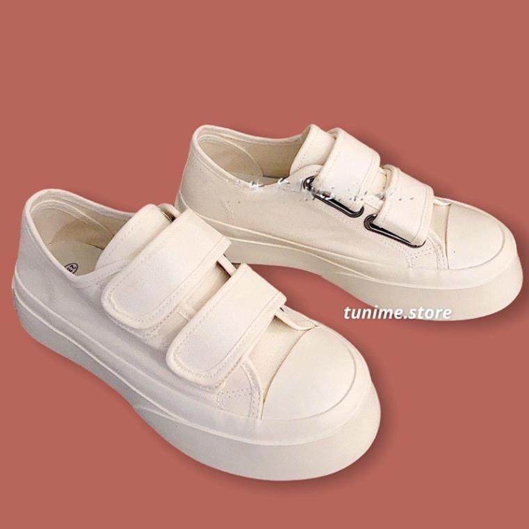 VIP (CÓ SẴN ĐEN TRẮNG) Giày thể thao vải canvas quai dán đế bánh mì phong cách ulzzang - tunime store MãF313