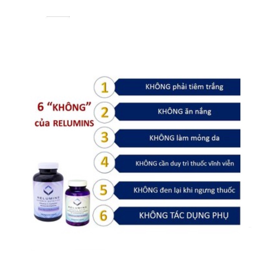 Viên Uống Trắng Da Relumins Advance White 1650 mg hộp 90 Viên của Mỹ