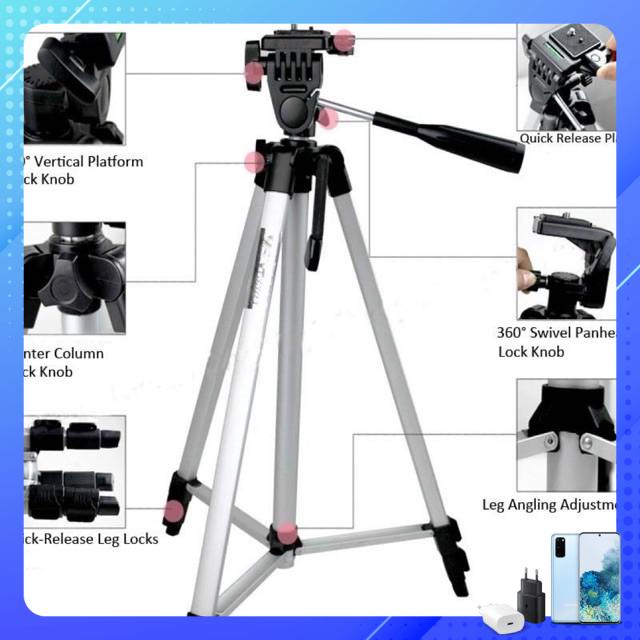 TRIPOD WT có remost KÈM THEO CAO 137CM CHUYÊN DỤNG CHO MÁY ẢNH MÁY ĐIỆN THOẠI LIVE STREAM 4.8