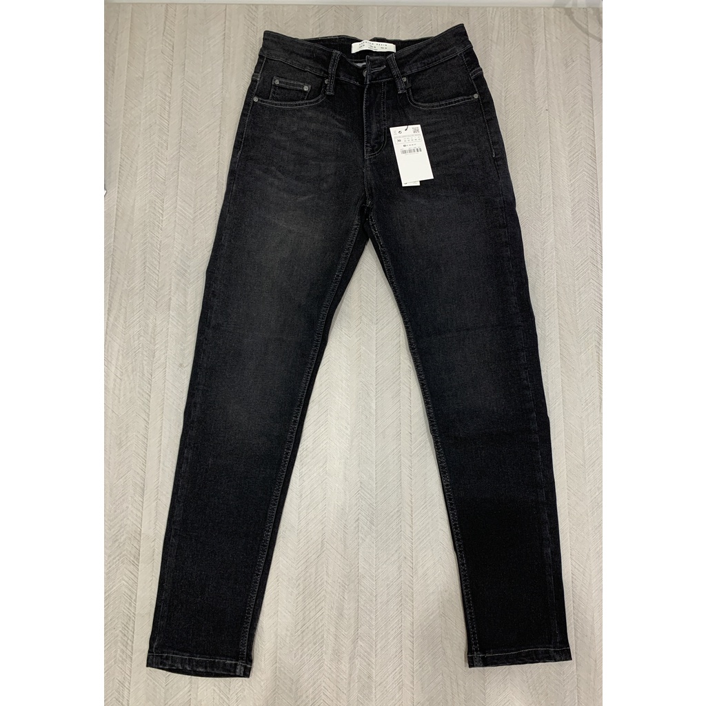 Quần jean nam cao cấp ống ôm côn màu xám khói ZR co giãn skinny