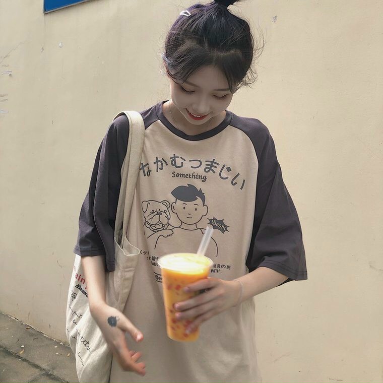 Áo Thun Tay Lỡ Unisex - Áo Thun Nam Nữ Form Rộng SOMETHING Siêu Hot - LP.STORE