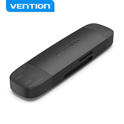Vention Đầu Đọc Thẻ Nhớ USB 3.0 A+C SD/TF 512G Dung Lượng Lớn Nhỏ Gọn cho Iphone 16