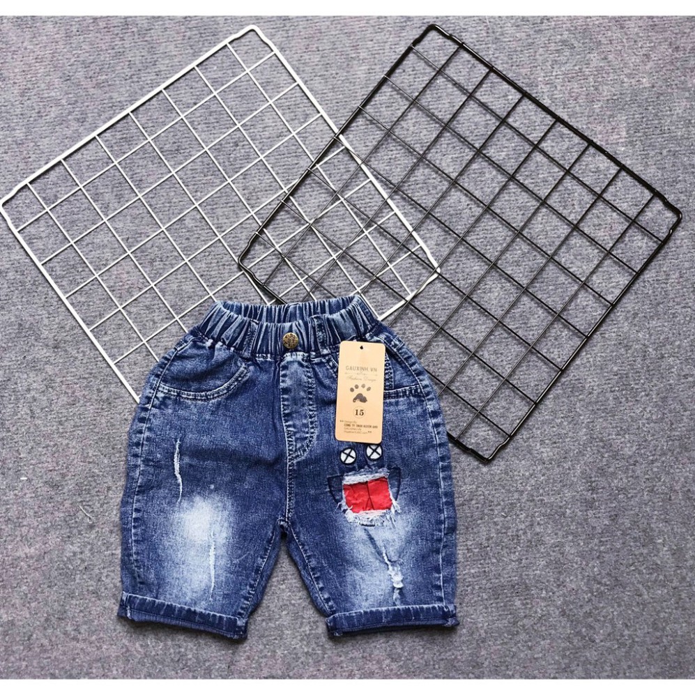 Quần Short Jean Năng Động Dành Cho Bé Trai Từ 10-16kg [Q07-2021] - Babimama