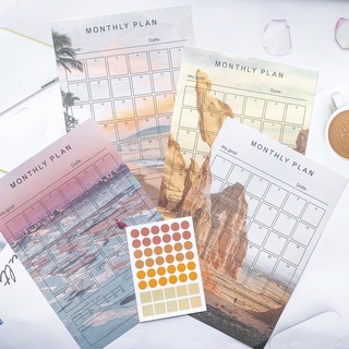 Set lập kế hoạch tháng monthly planner KH017
