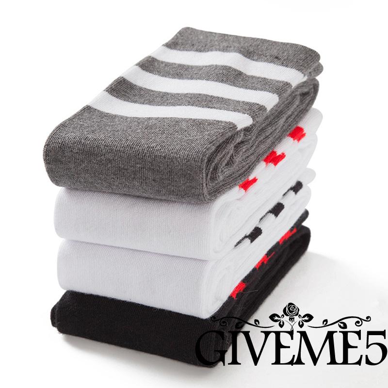 Tất Thể Thao Cổ Cao Kẻ Sọc Thời Trang Cho Nam Và Nữ