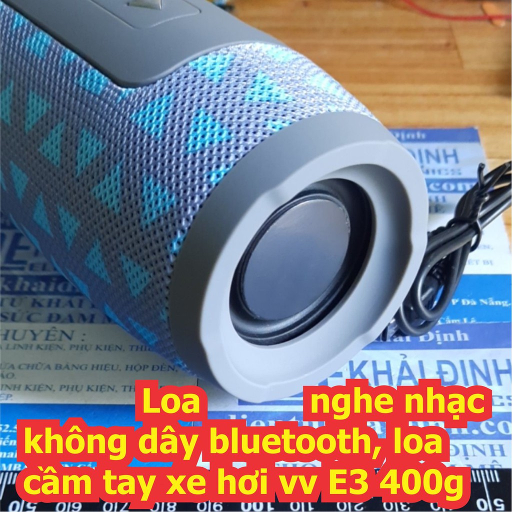 Loa nghe nhạc không dây bluetooth, loa cầm tay xe hơi vv E3 400g kde6727