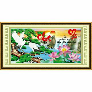 Tranh thêu 3d cha mẹ 223092