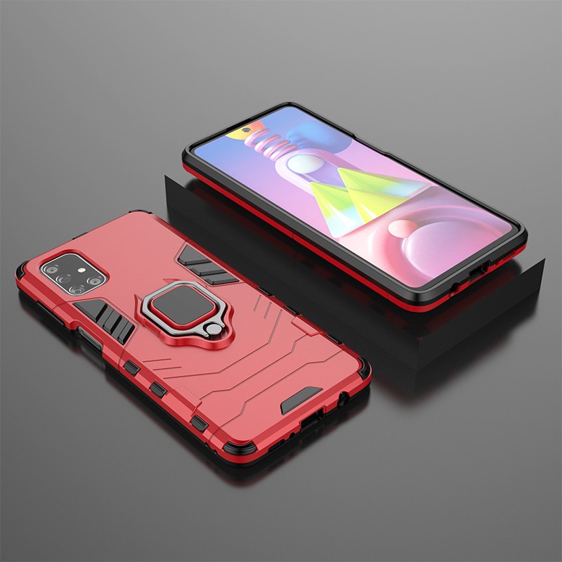 Samsung Galaxy M51 M 51 Phone Case Hard Armor Shockproof Casing Phone Stand Holder Magnetic Ring Bracket Stent Cover