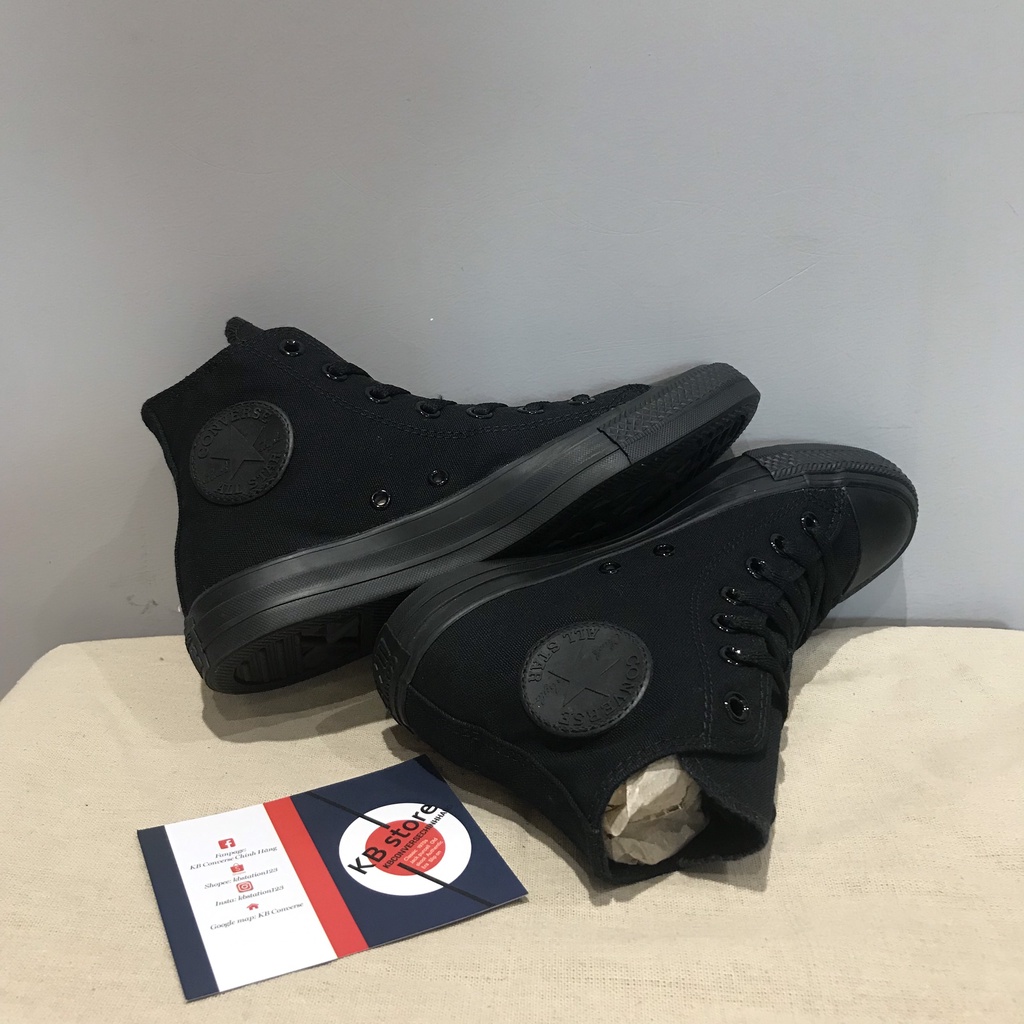 Giày Converse full đen cổ cao