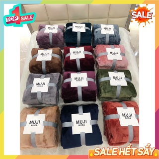 [KHAI TRƯƠNG SHOP] Chăn Tuyết MuJi Xuất Nhật  2 Lớp Siêu Mềm Cao Cấp