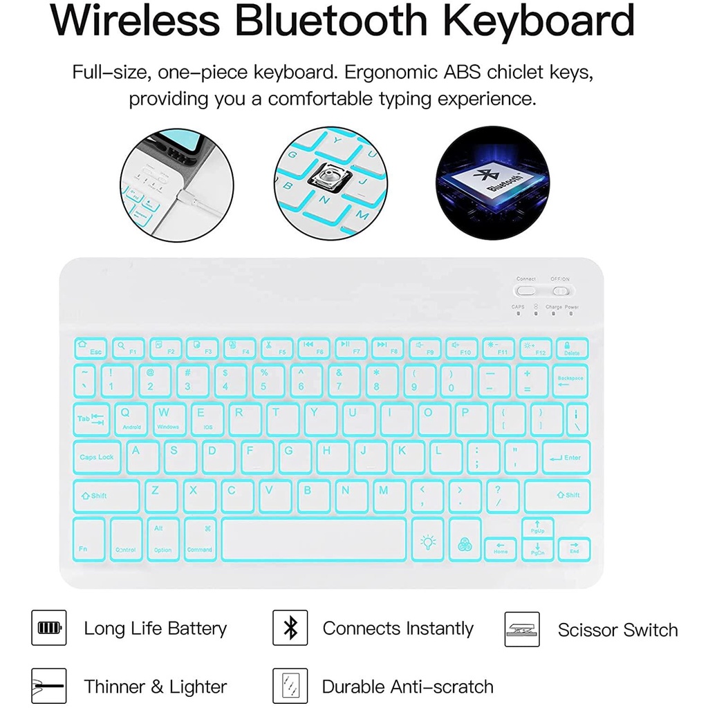 Bao Da Máy Tính Bảng Có Bàn Phím Tự Động Bật / Tắt Cho samsung galaxy tab s9 11 2023 tab s9 fe 2023 tab a8 10.5 2022 tab s8 / s7 11 inch s6 lite