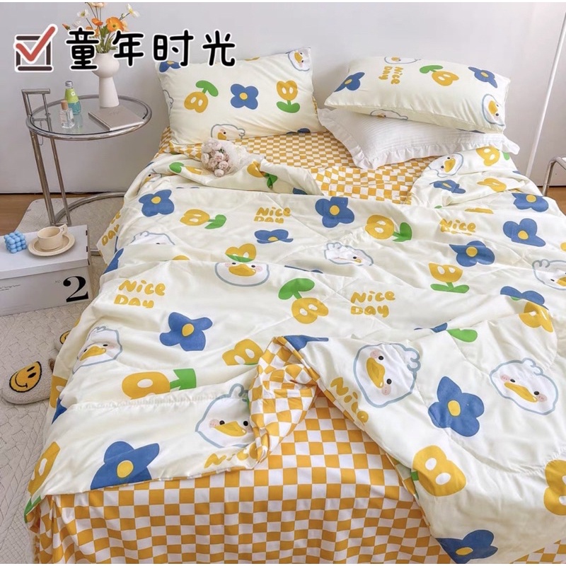 Set Bộ Chăn Ga Cotton Poly Chăn Chần Hè - Nhiều Hoạ Tiết (Shinbedding)
