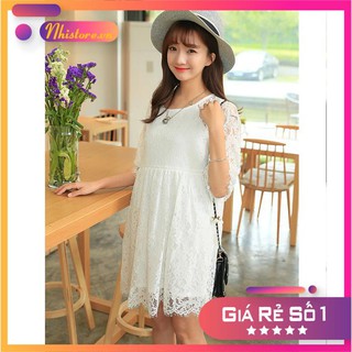 THANH LÝ HÀNG TỒN KHO Đầm bầu công sở chất ren siêu đẹp hàng cao cấp Quảng Châu