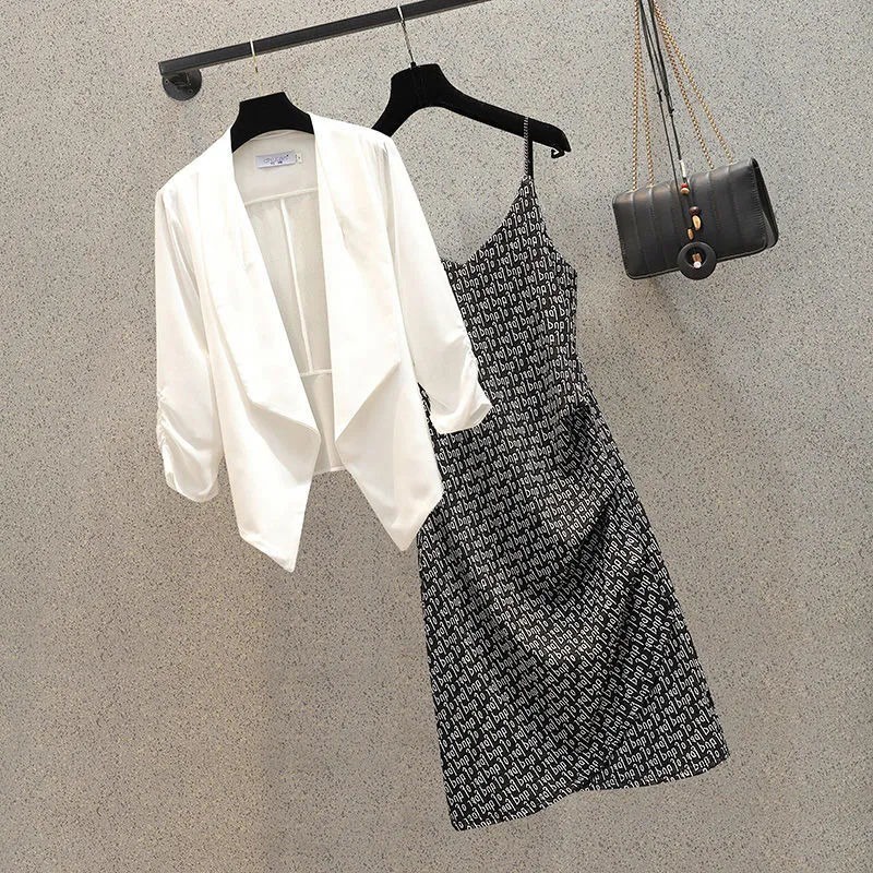 Bộ Đầm 2 Món Dáng Ôm Thời Trang Xuân Thu Kiểu Pháp Size Lớn M-4xl Cho Nữ