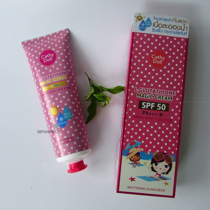 Kem Chống Nắng Trắng Da Cathy Doll L-Glutathione Magic Cream SPF50 PA+++ 138ml Thái Lan