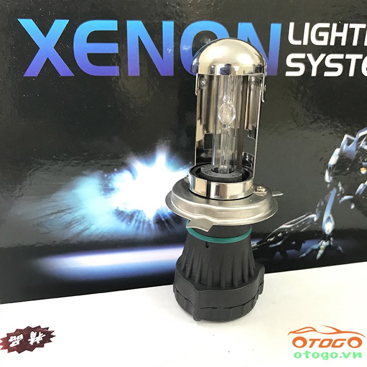 Bộ Đèn Xenon H4 Siêu Sáng Cho Xe Máy Có Pha Cos