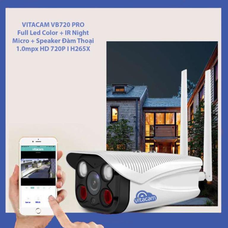 [Bản Mới Nhất] Camera Vitacam VB720 Pro ngoài trời đàm thoại 2 chiều vb720 pro có màu ban đêm