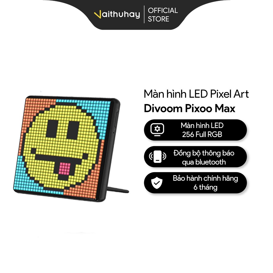 Màn hình Full Led RGB Divoom Pixoo Max Pixel Art - Tích Hợp App Tạo Hiệu Ứng Animation Pin 5000mAh - Vaithuhay