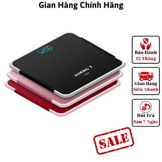Cân điện tử đèn led Aohang 7 - Cân sức khỏe gia đình mặt kính chịu lực 180kg, Mặt kính chịu lực