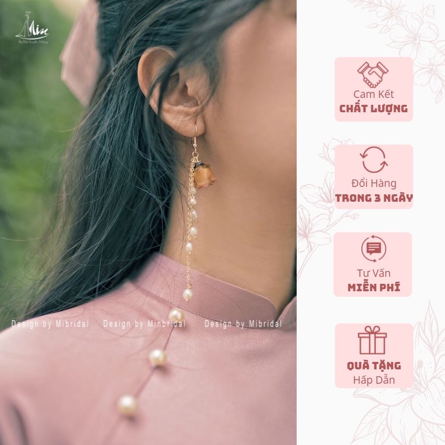 Ao Dài Màu Hông Lụa Tây Thi-Ao Dài Min | BigBuy360 - bigbuy360.vn