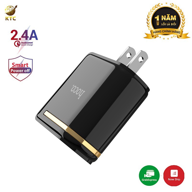 Củ sạc nhanh HOCO 2 CỔNG USB C39 2.4A  - Màn Hình Led - Bảo hành 12T - KTC shop