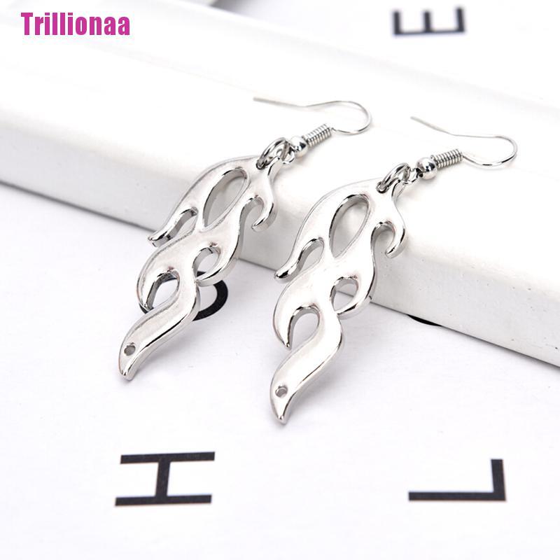 Bông Tai Dáng Dài Hình Ngọn Lửa Phong Cách Punk Hip Hop Thời Trang Cho Nữ