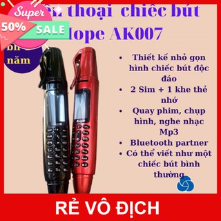 Điện thoại độc cây bút hope ak007 2 sim giá rẻ
